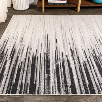 Linear Modern Half-stripe Area Rug